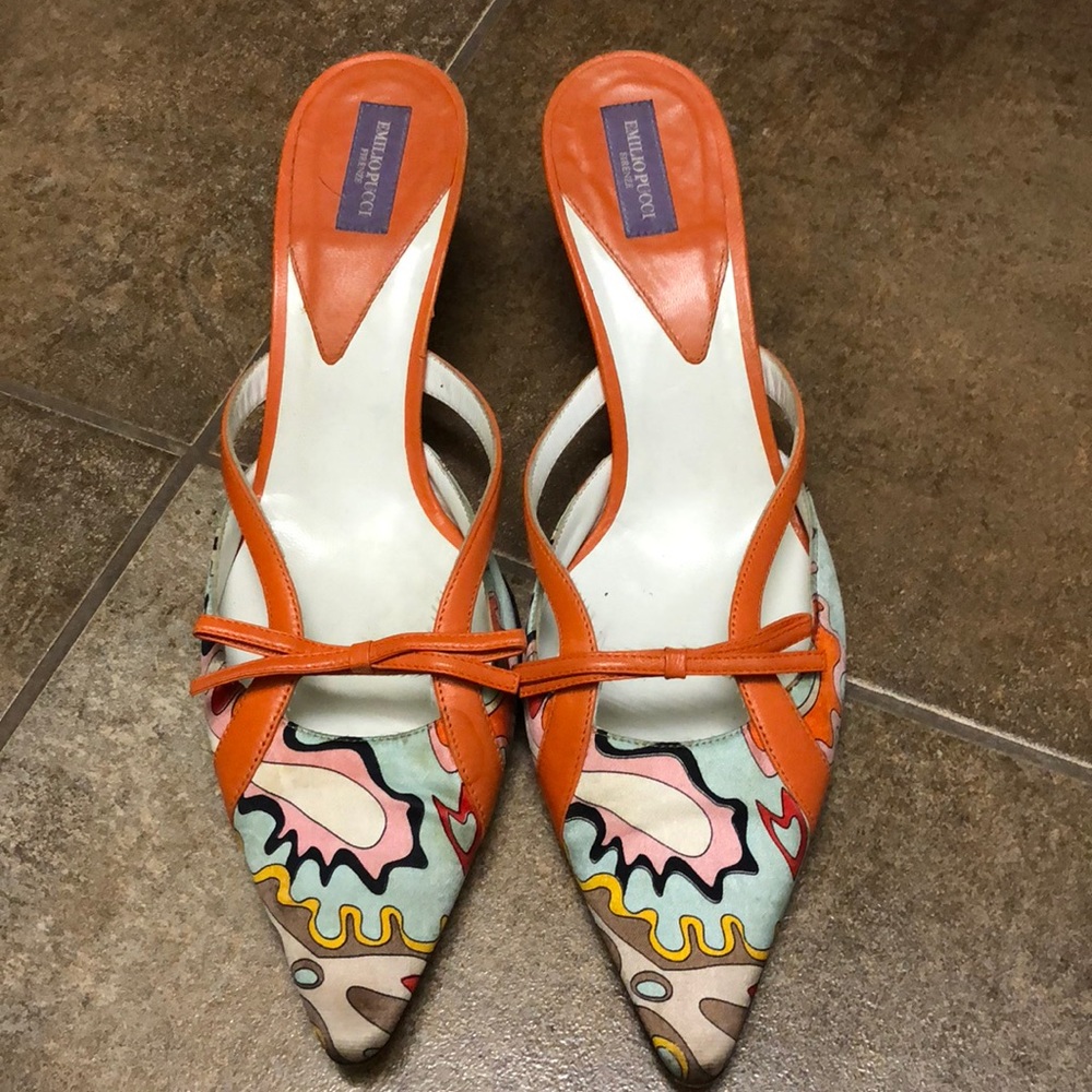 Emilio Pucci Silk SLIDES